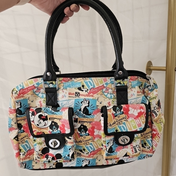 Disney Handbags - DISNEY PARKS Authentic Vintage-Classic Collage Purse Mickey Mouse & Friends